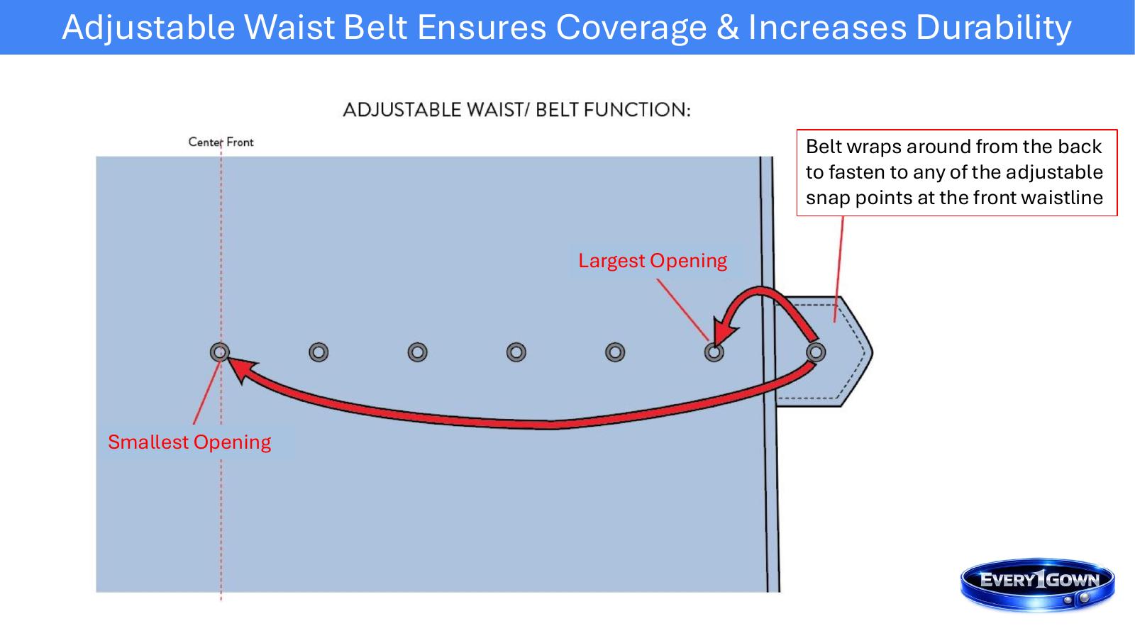 Adjustable waist belt diagram
